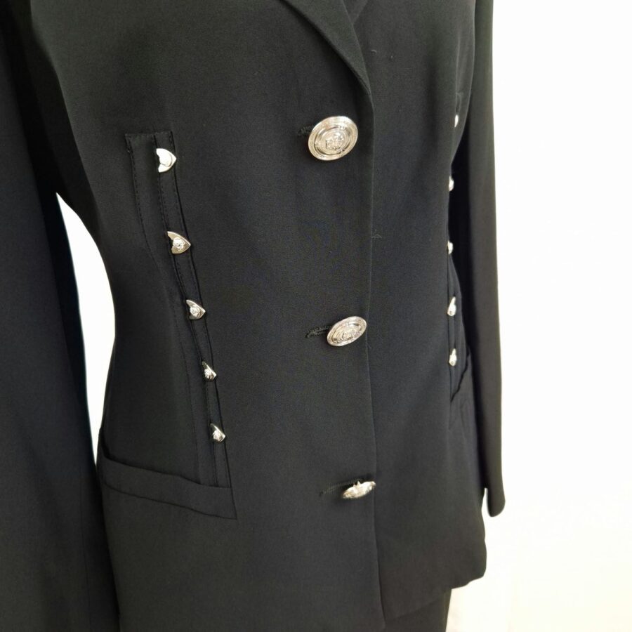 Tailleur Versace anni 90 con borchie metalliche - immagine 9