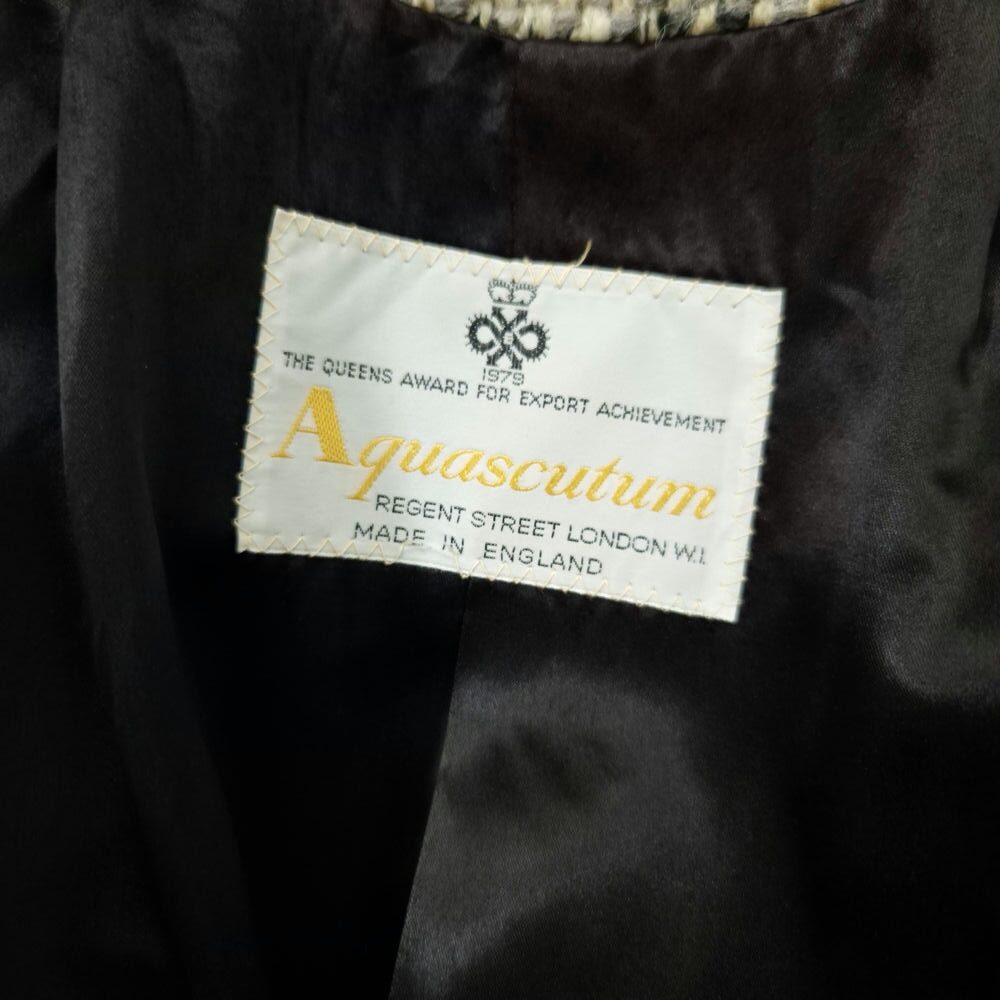 Aquascutum cappotto grigio in lana vintage 1990s