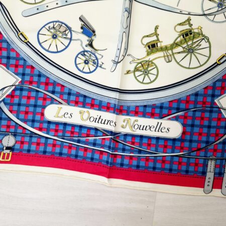 Hermès Les Voitures Nouvelles carré in seta