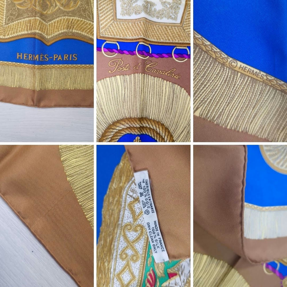Hermès Poste et Cavalerie foulard in seta - immagine 10