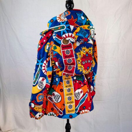 Moschino pinball superhero parka con cappuccio