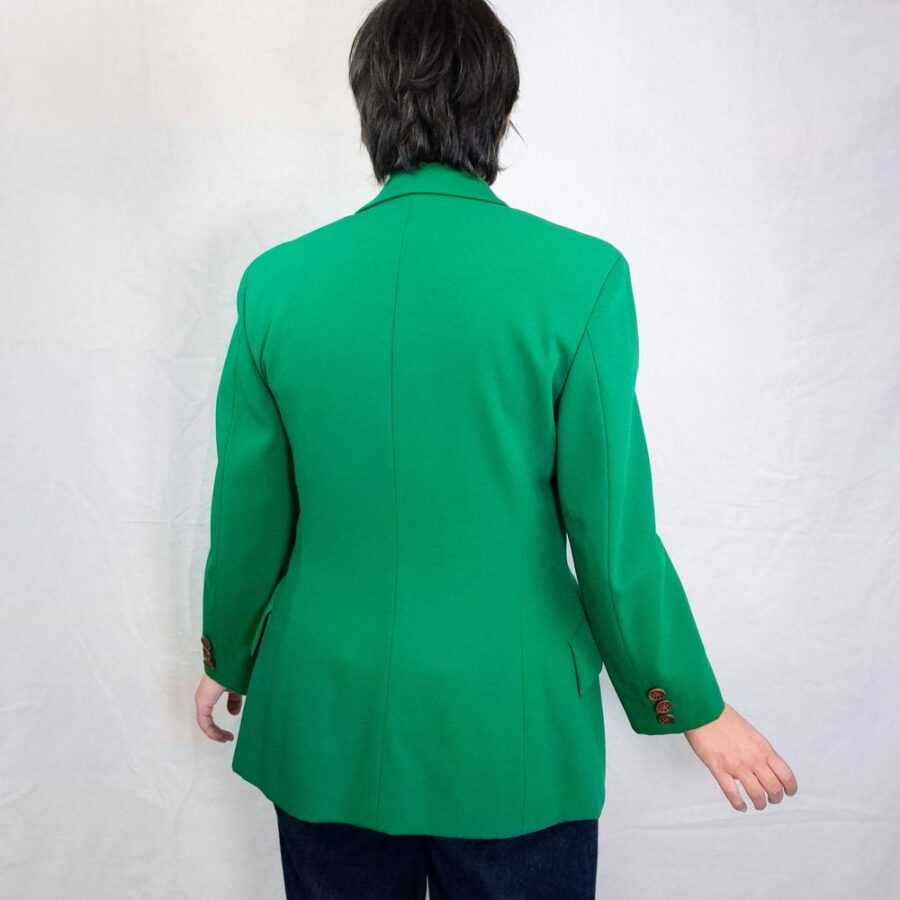 Moschino anni '90 giacca verde in lana - immagine 4