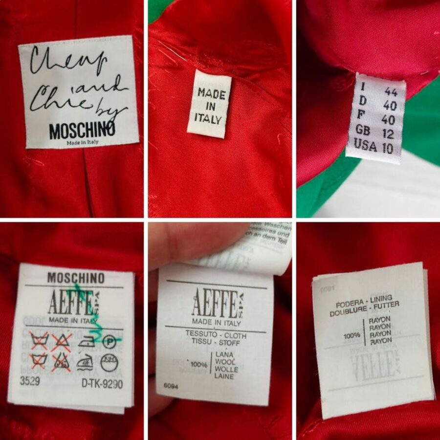 Moschino anni '90 giacca verde in lana - immagine 10