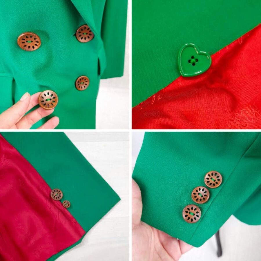 Moschino anni '90 giacca verde in lana - immagine 8
