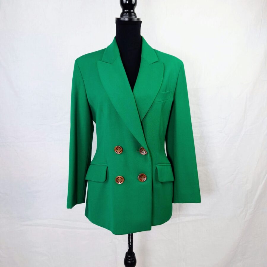 Moschino anni '90 giacca verde in lana