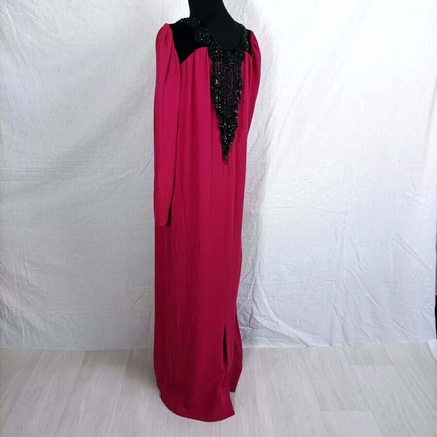 Valentino Couture abito lungo elegante color magenta