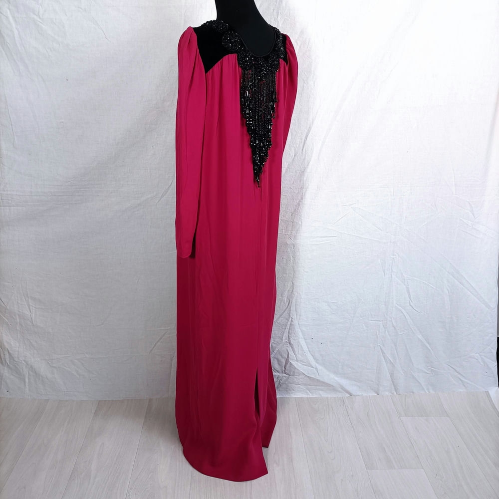 Valentino Couture abito lungo elegante color magenta