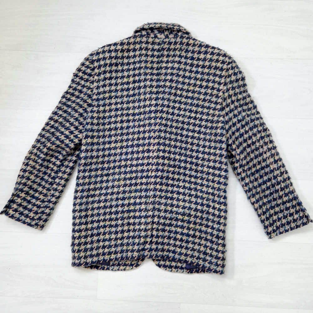 Krizia cappotto pied-de-poule in lana vintage 80s