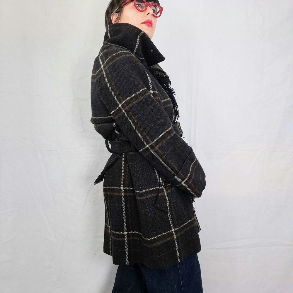 cappotto lana tartan