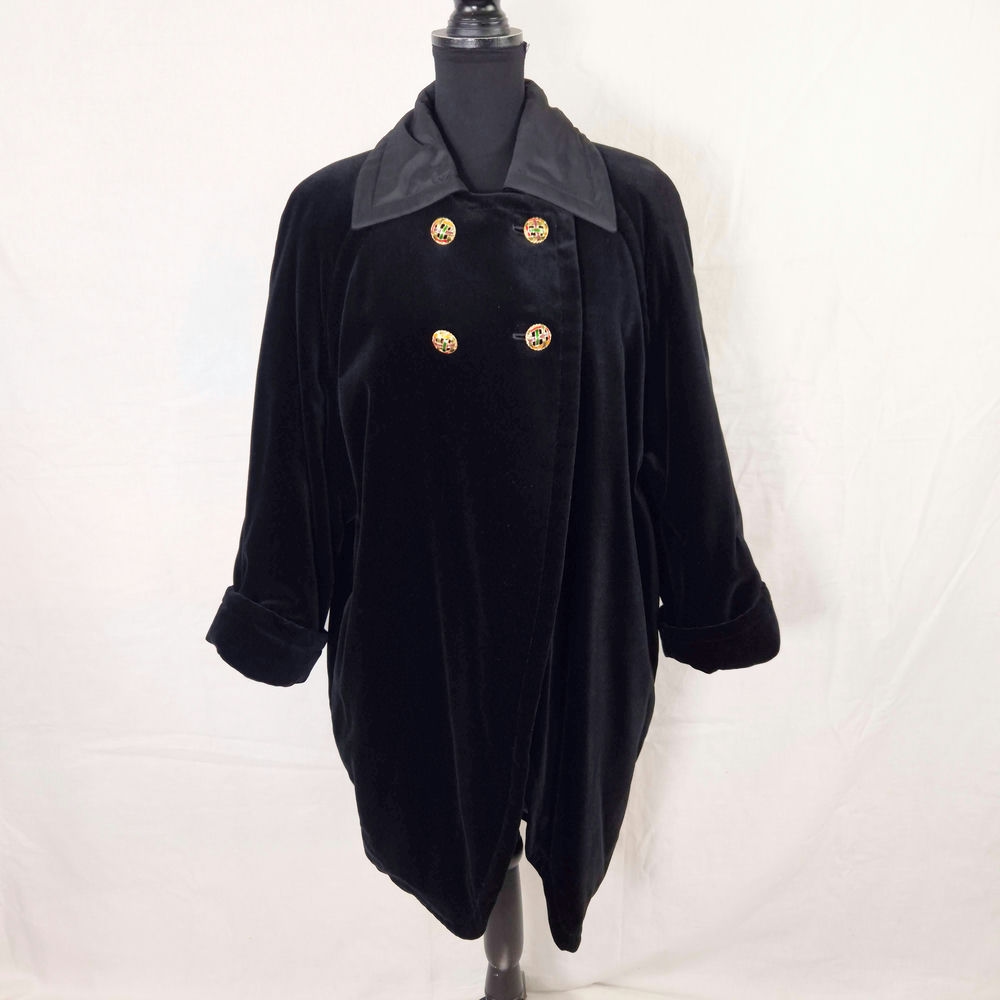 cappotto nero in velluto