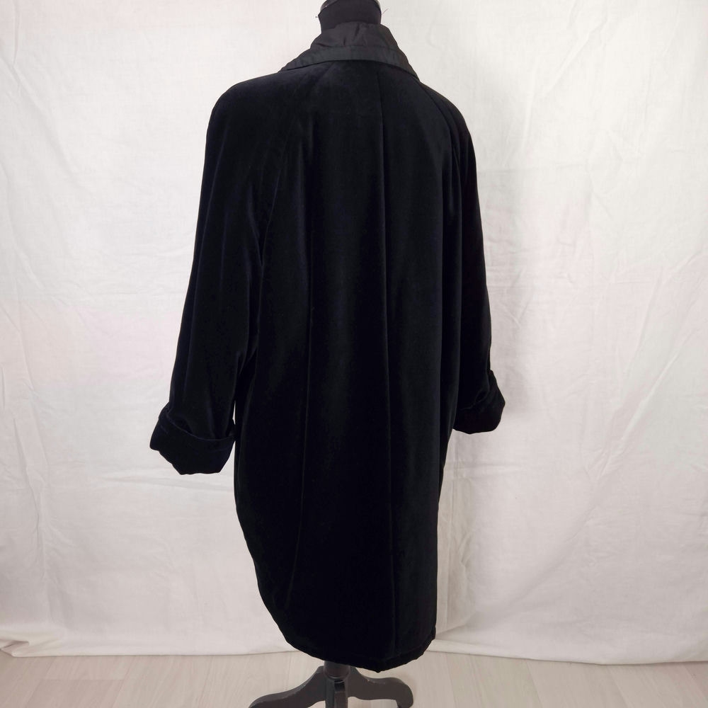 Cappotto nero in velluto vintage anni '80