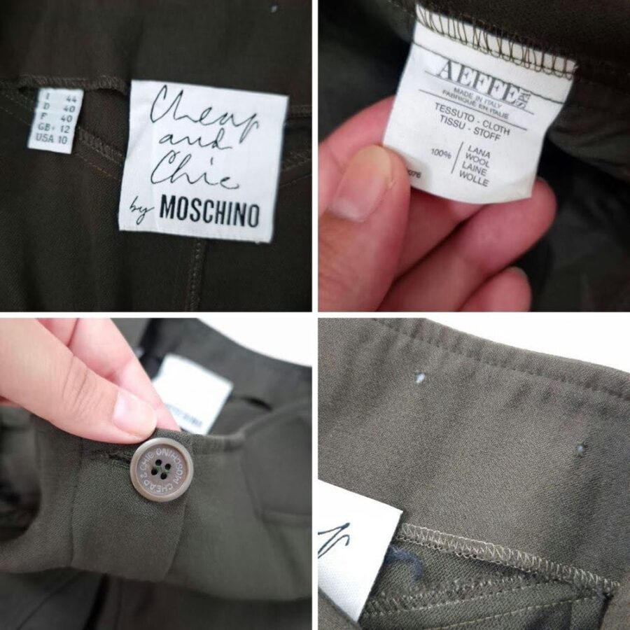 Moschino Cheap and Chic tailleur pantalone color verde militare - immagine 9