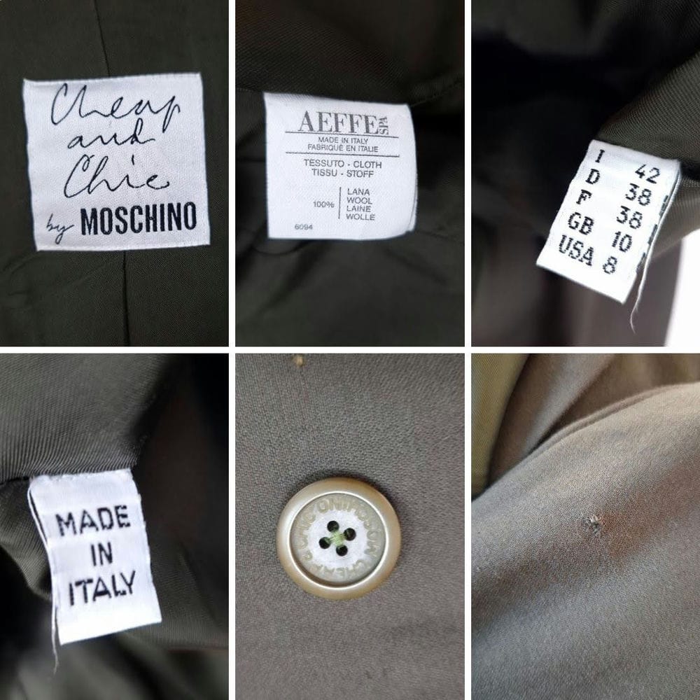 Moschino Cheap and Chic tailleur pantalone color verde militare - immagine 8