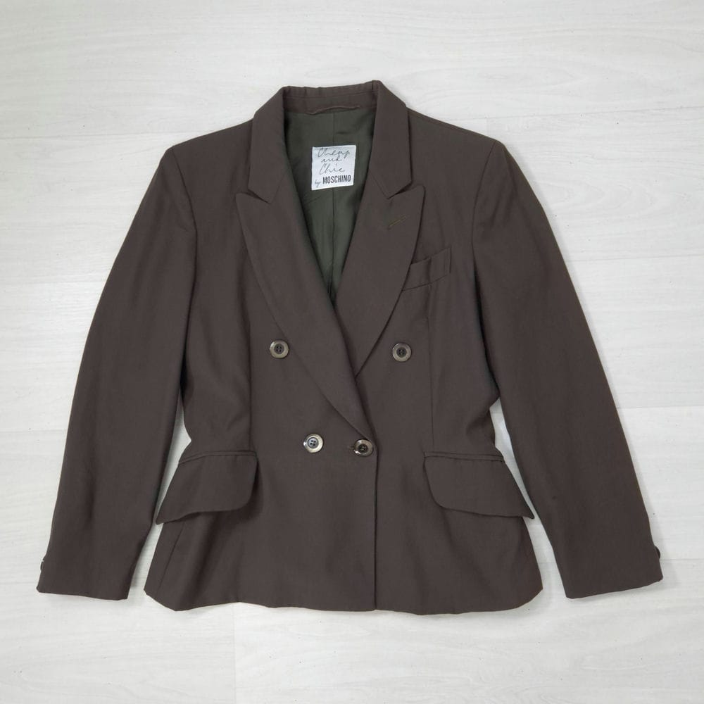 Moschino Cheap and Chic tailleur pantalone color verde militare - immagine 5