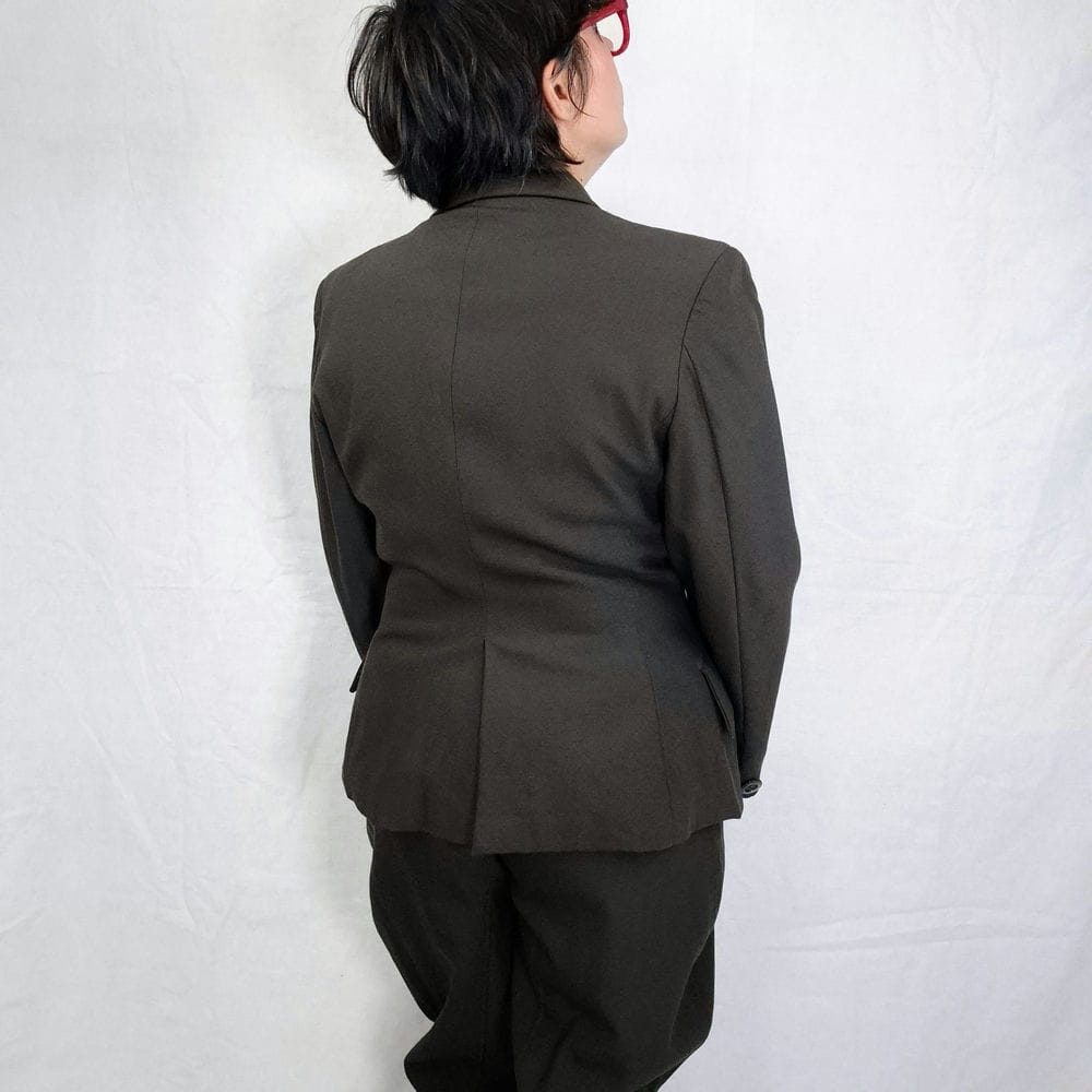 Moschino Cheap and Chic tailleur pantalone color verde militare - immagine 7