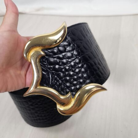 Genny cintura nera alta 1980s