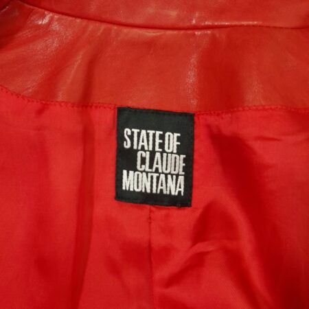 Claude Montana giacca rossa in pelle