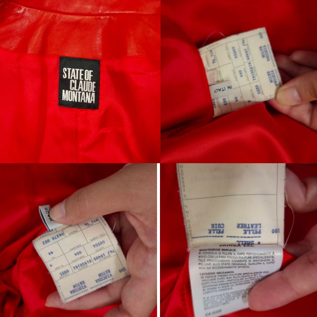 leather red jacket vintage