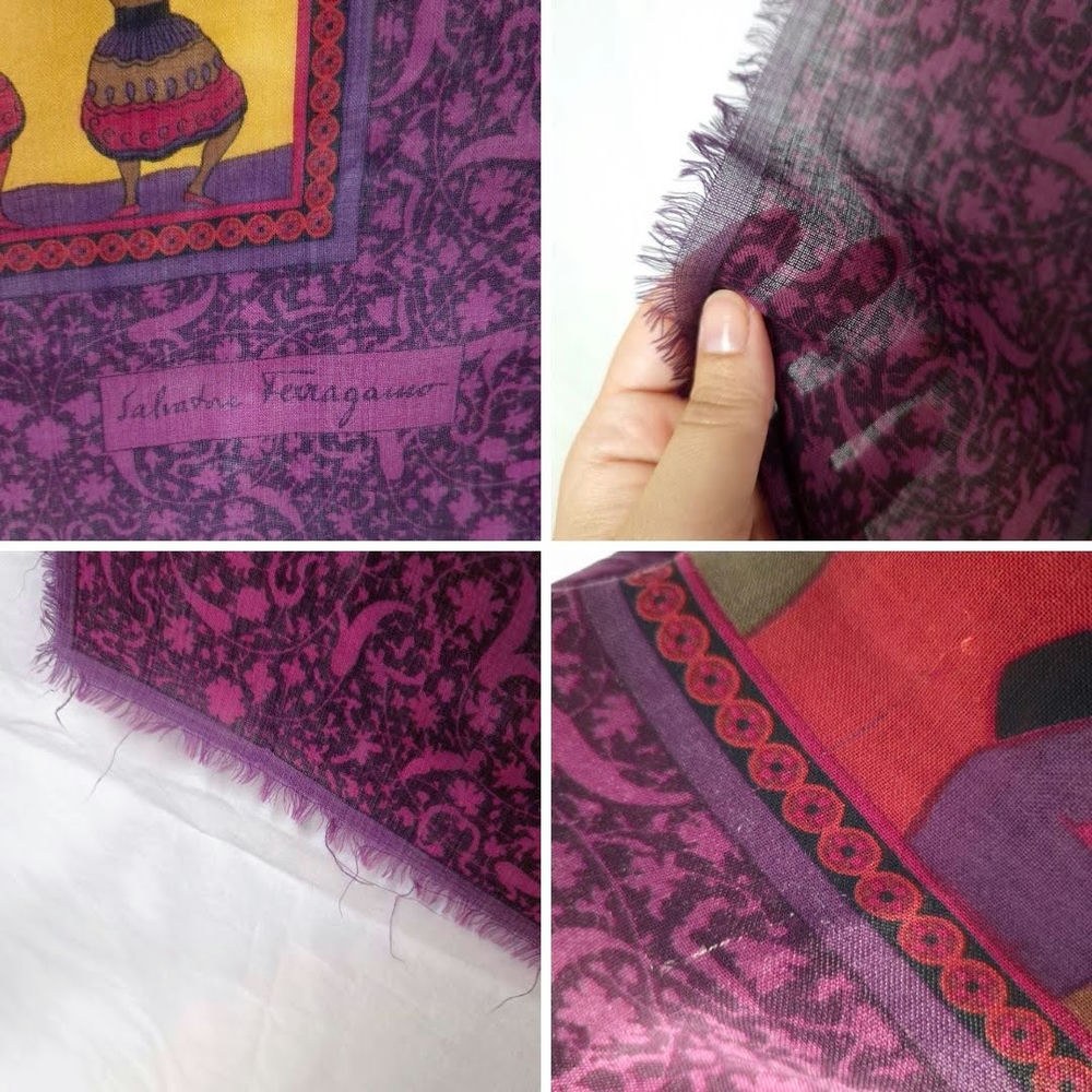 sciarpa in lana e seta vintage anni 90