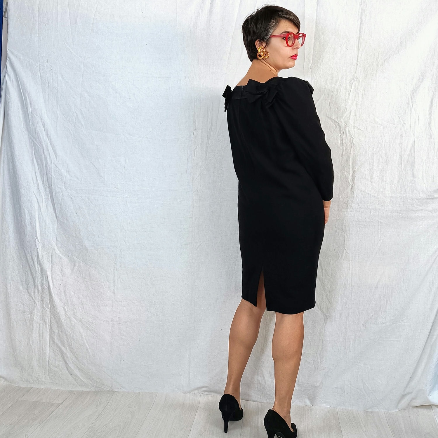 Abito nero Guy Laroche vintage anni '70 - immagine 3