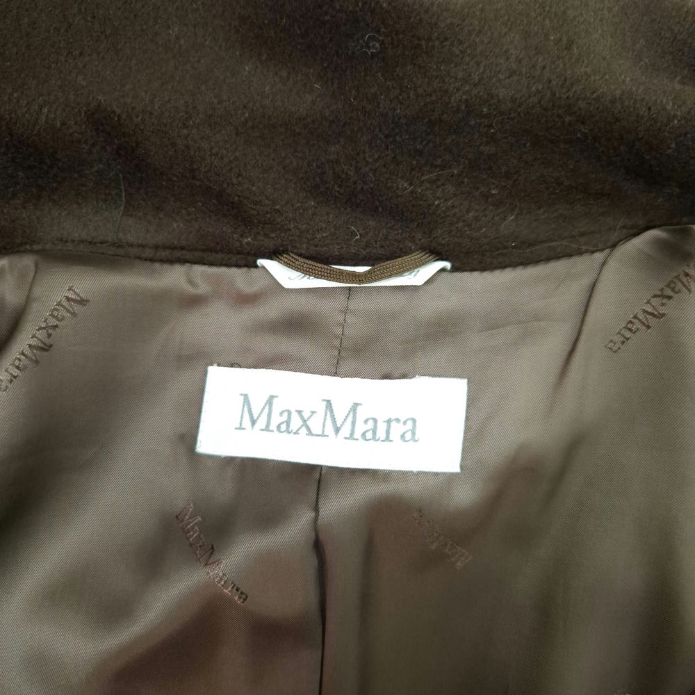 Max Mara maxi cappotto marrone vintage 1990s