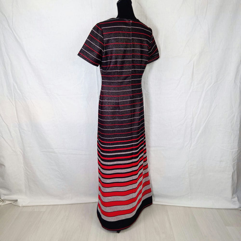 Maxi vestito a righe vintage anni 70 - immagine 5