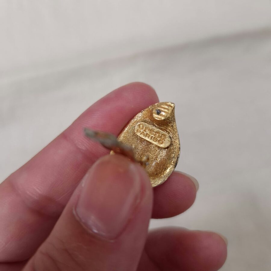 Orecchini Orena vintage a forma di foglia