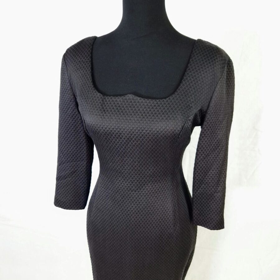 Versus Gianni Versace vestito nero trapuntato - immagine 6