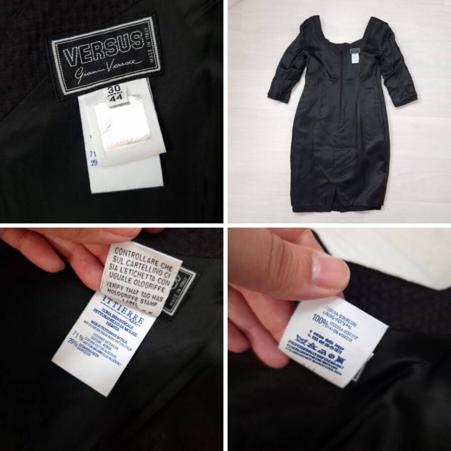 Versus Gianni Versace vestito nero trapuntato - immagine 9