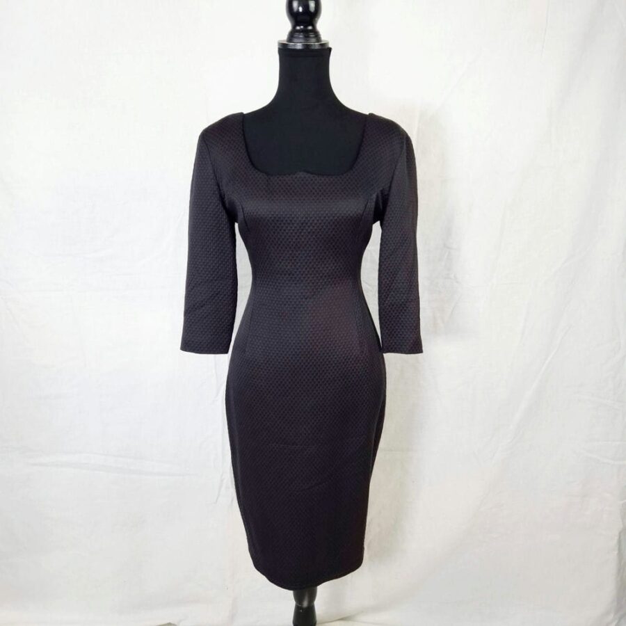Versus Gianni Versace vestito nero trapuntato - immagine 2