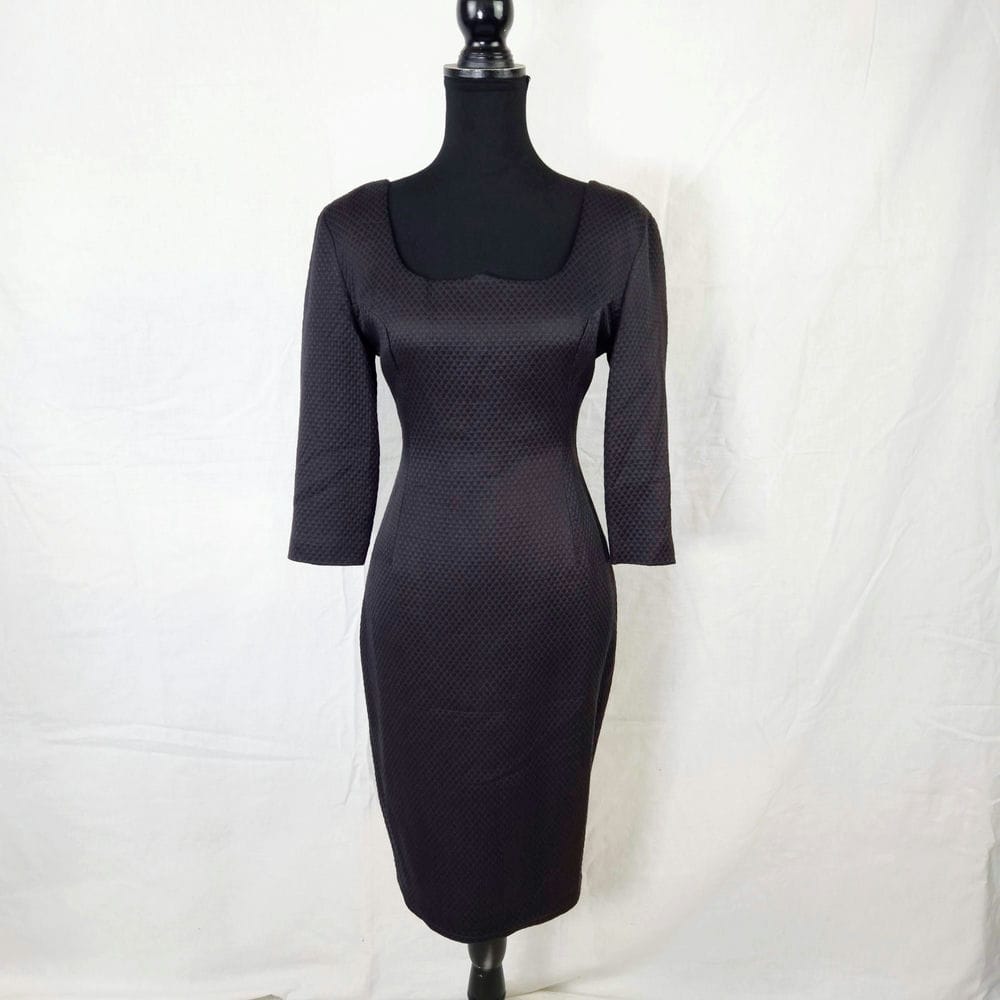 Versus Gianni Versace vestito nero trapuntato - immagine 2