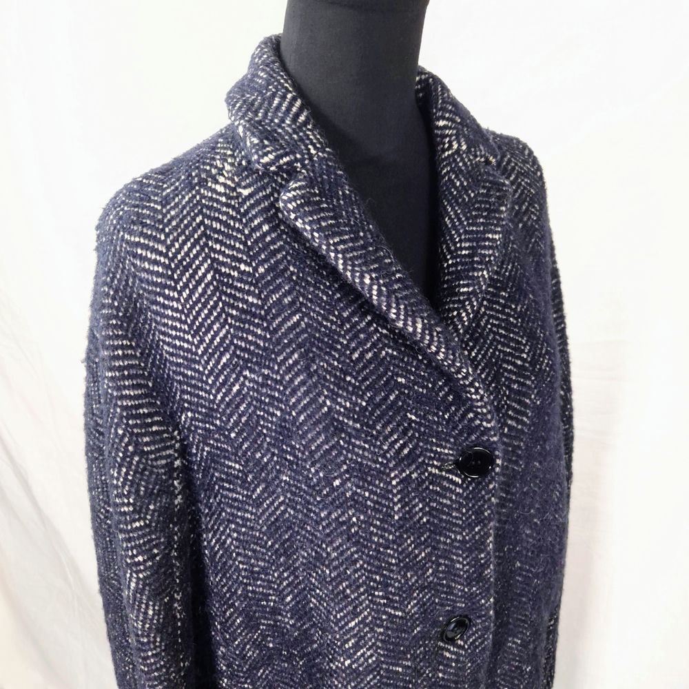 cappotto blu spigato