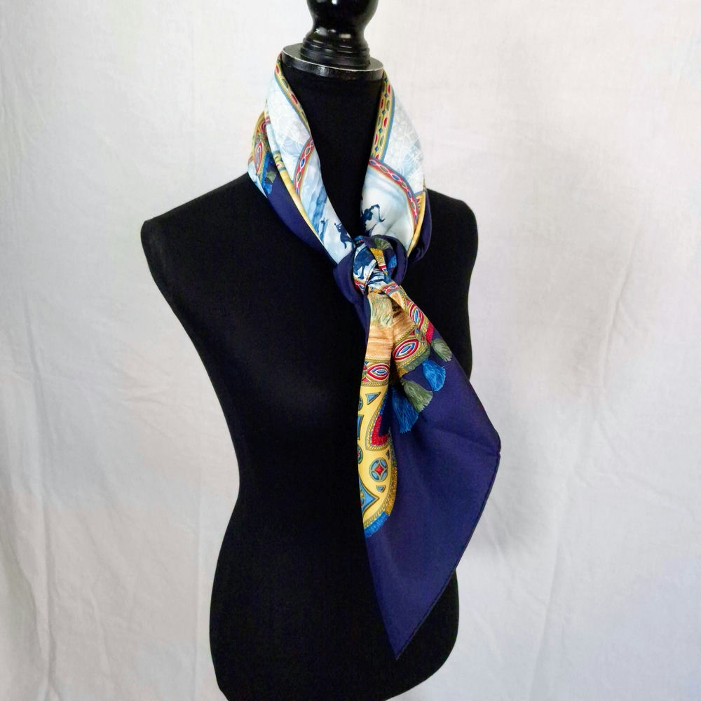 Hermès Cavalier Peuls foulard in seta