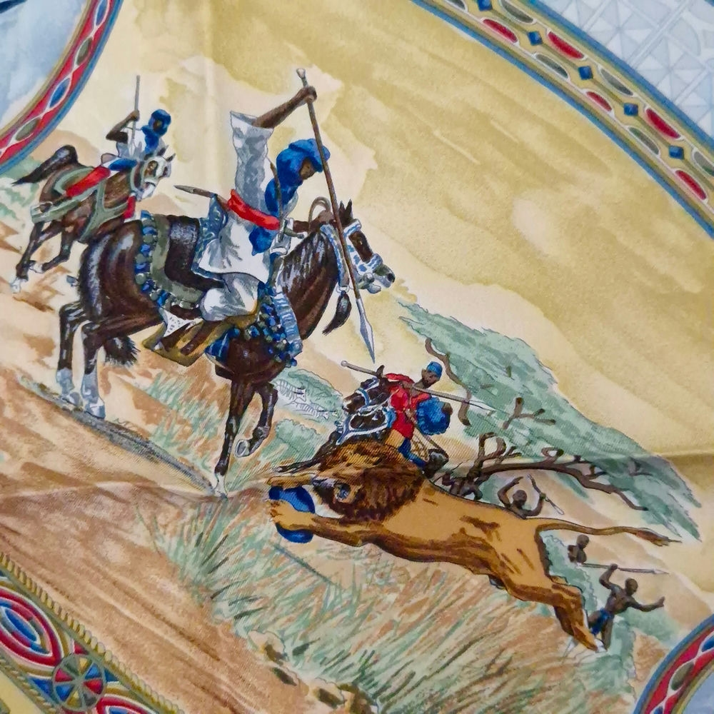 hermès vintage silk scarf