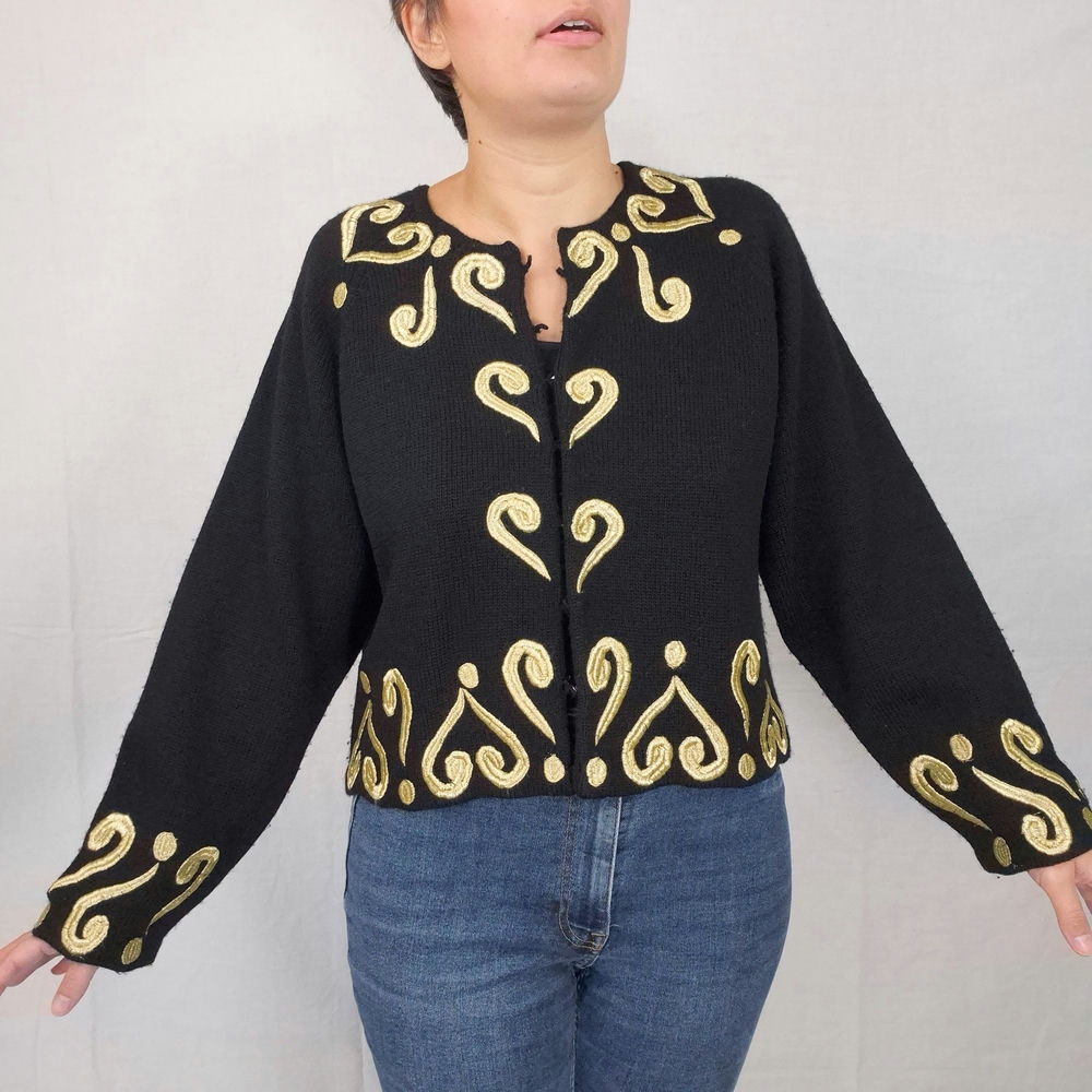 Moschino question mark sweater cardigan