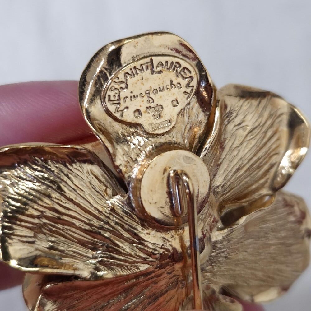 YSL spilla vintage a forma di fiore