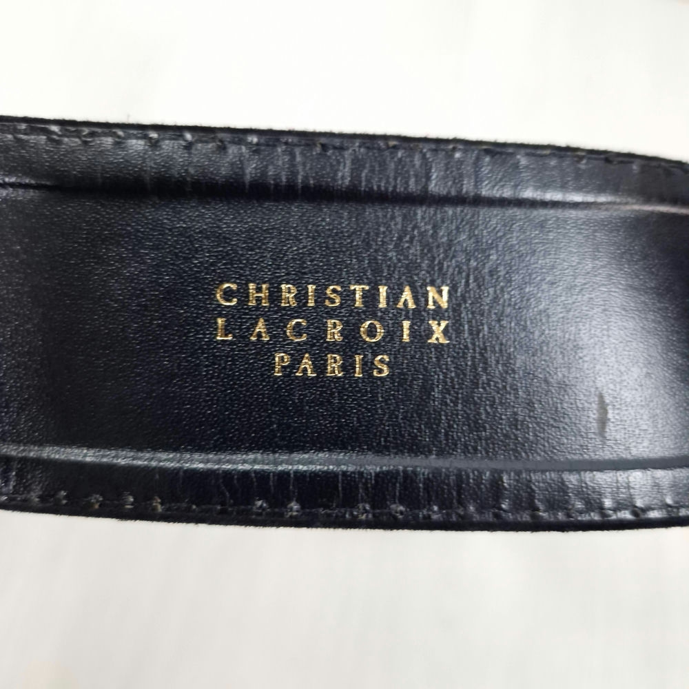 Christian Lacroix Paris cintura nera scamosciata
