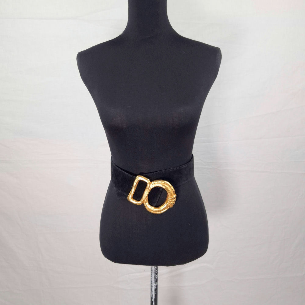 cintura nera scamosciata