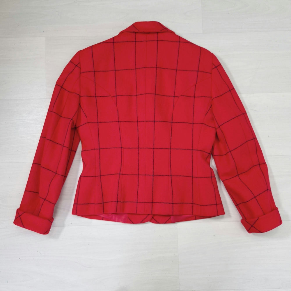 Moschino vintage 1990s giacca rossa a quadri