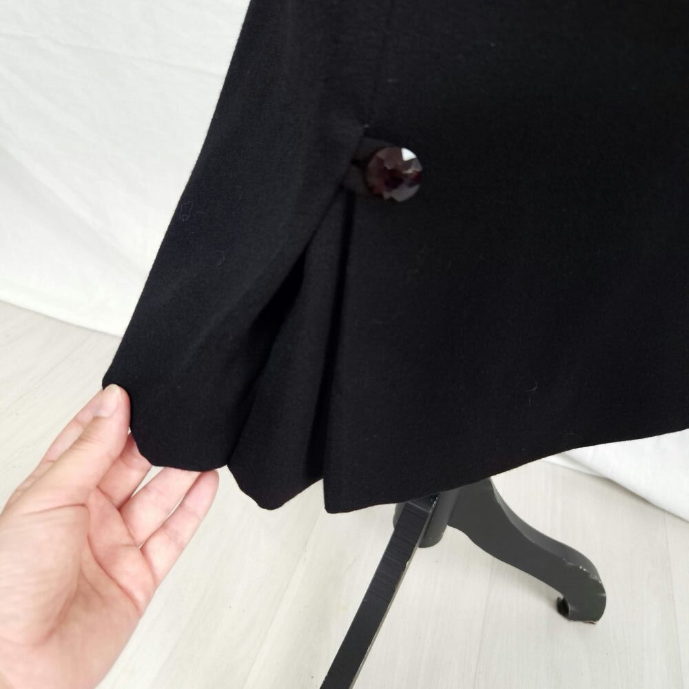 wool black skirt