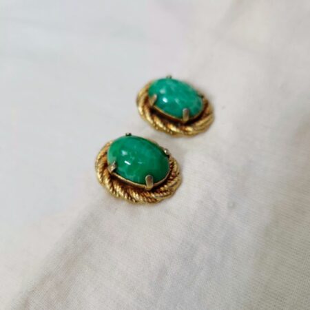 Orecchini verdi vintage anni '60