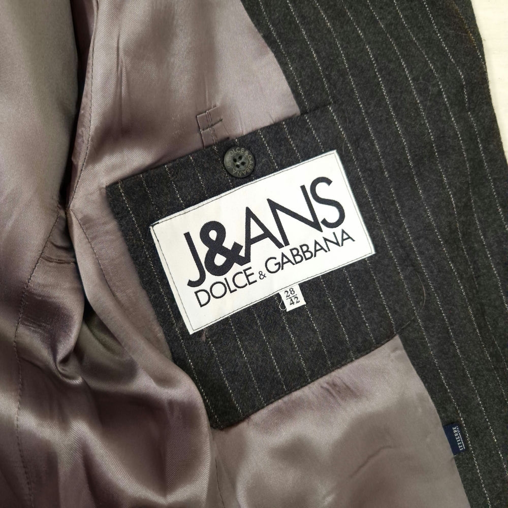 Dolce & Gabbana tailleur gonna gessato 1990s