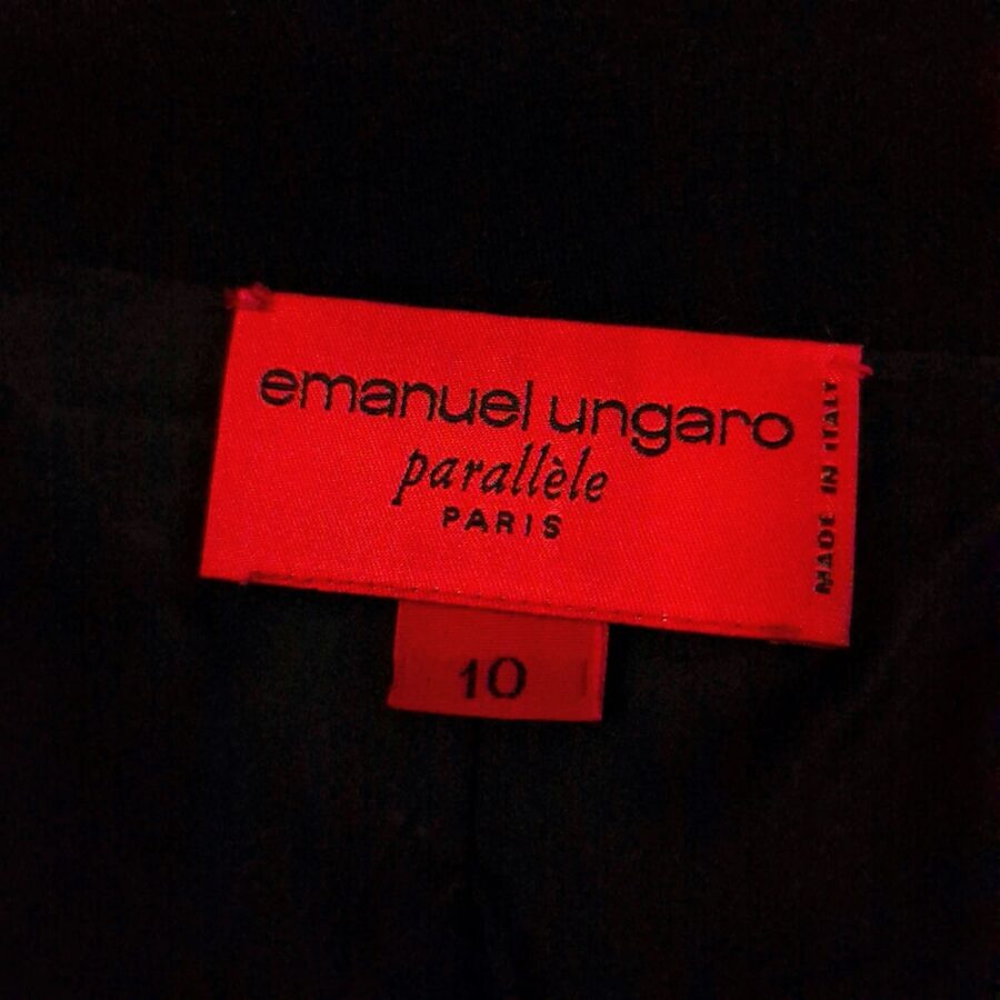 Ungaro Parallele tailleur nero vintage 1990s