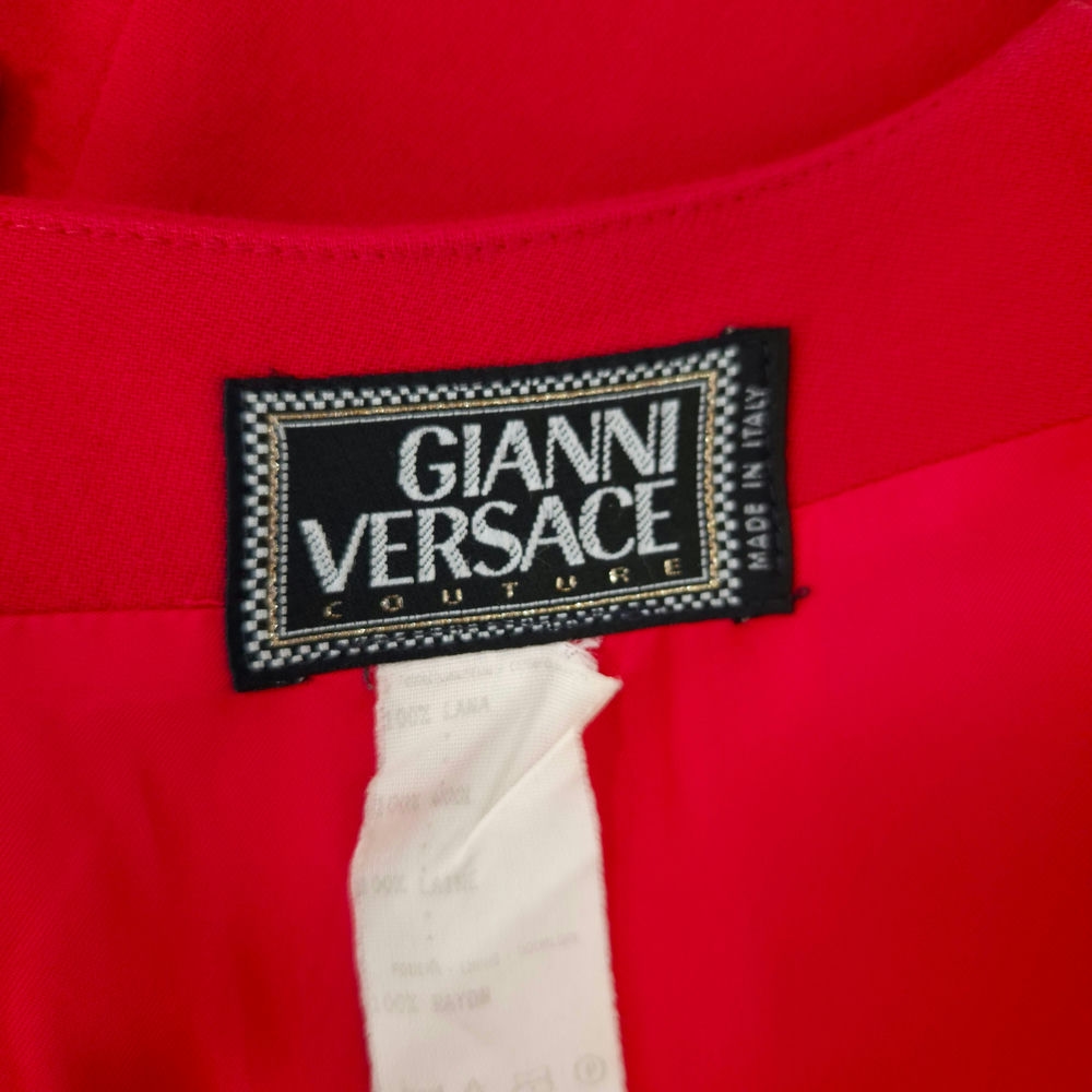 Gianni Versace Couture tubino rosso in lana