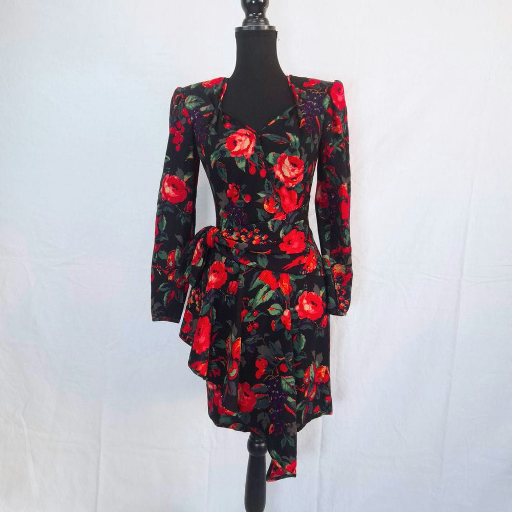 Vestito Ungaro a fiori in lana