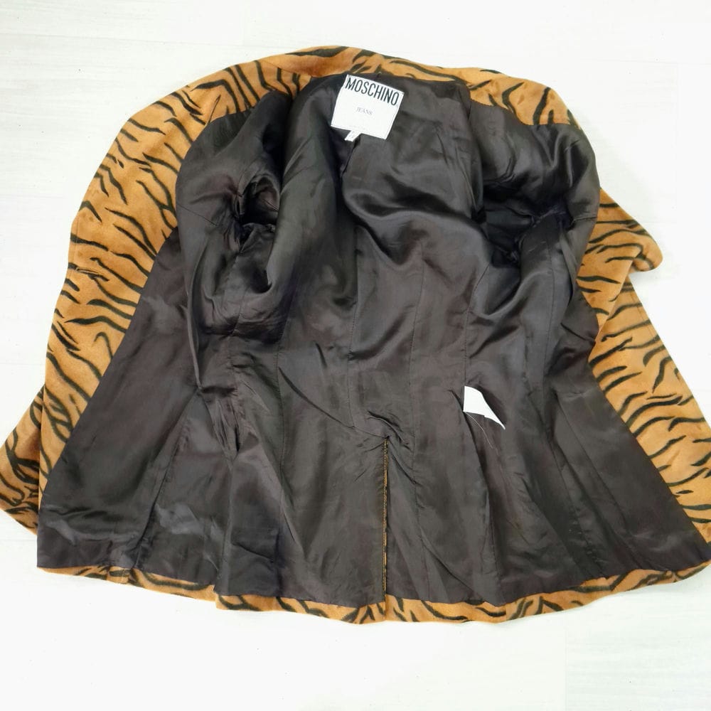 Moschino tailleur animalier tigrato 1990s - immagine 9