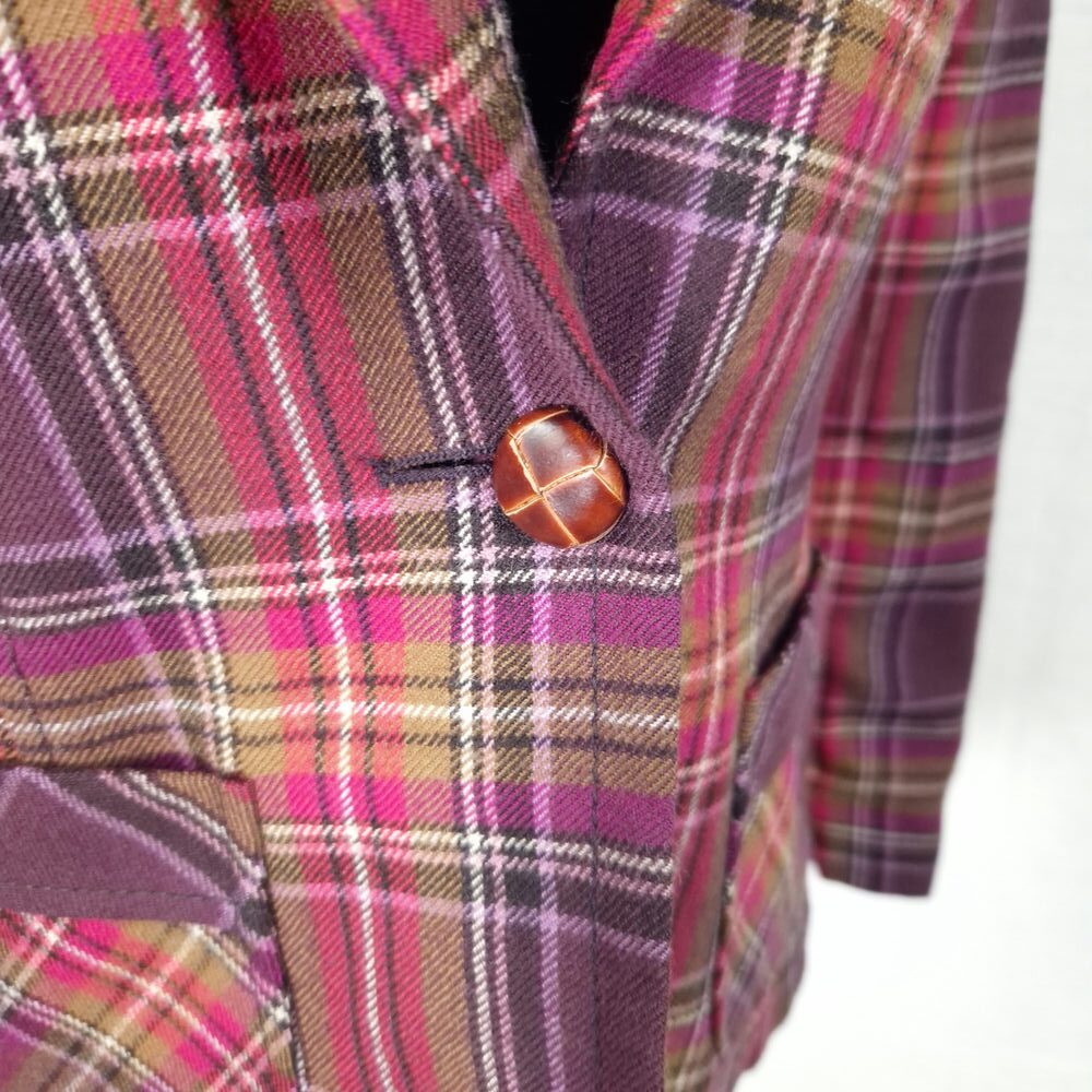 giacca tartan vintage