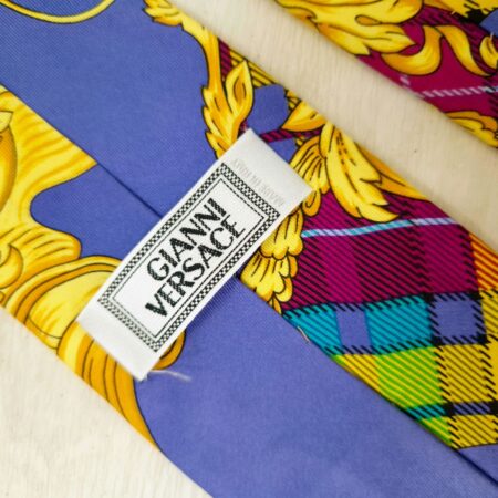 Gianni Versace cravatta fantasia con unicorni