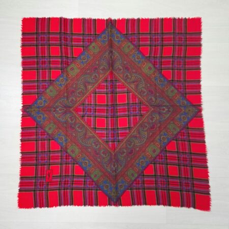 foulard tartan ysl