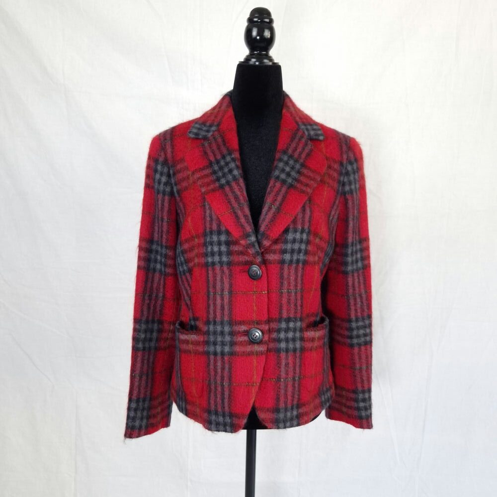 giacca scozzese rossa